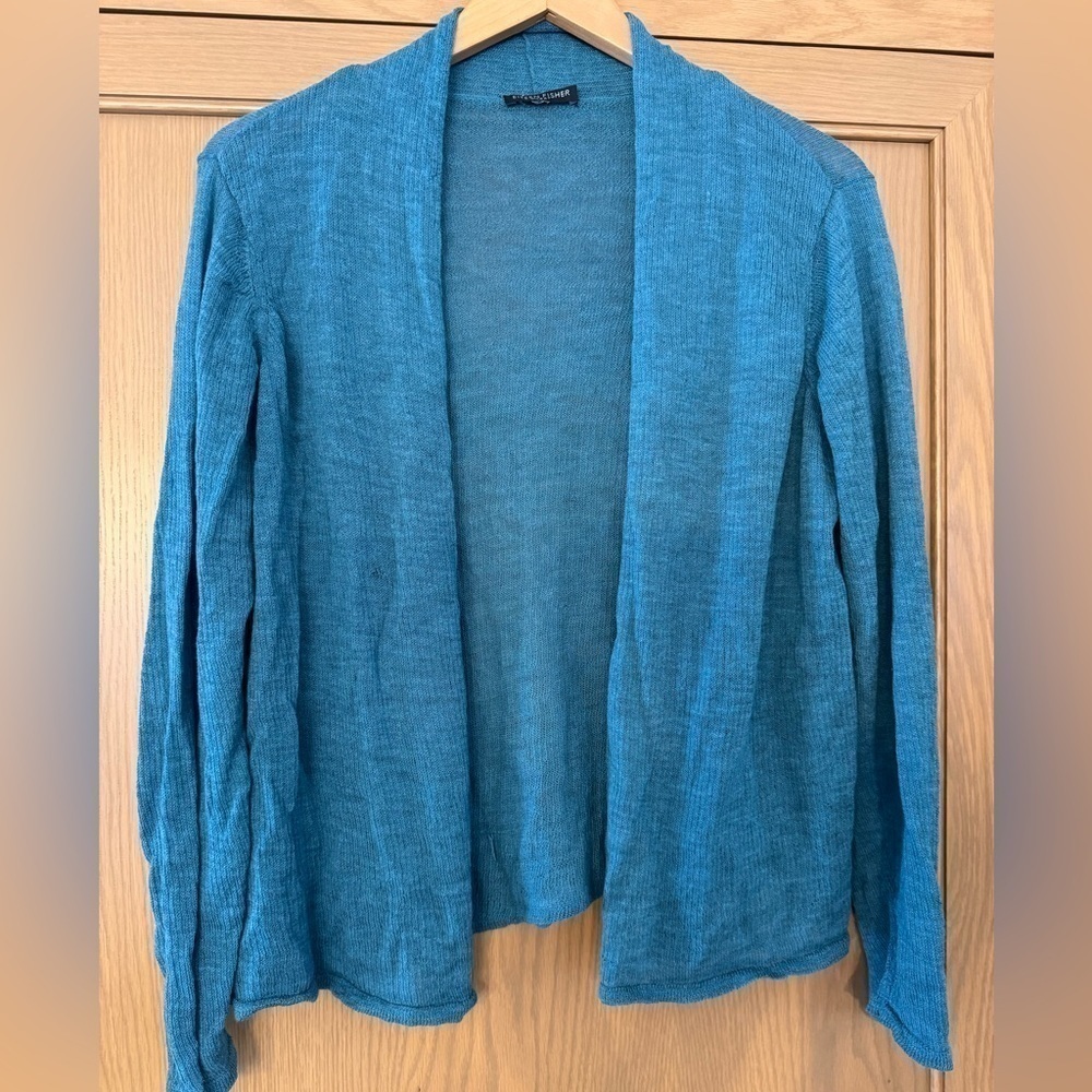 Eileen Fisher Open Front Cardigan Slit Side Lightweight / no size tag